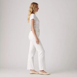 LEVI'S Premium Ribcage Straight Ankle Women’s Jeans in White Size W28 L27**